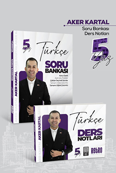 RETRO YAYINCILIK 2026 Kpss Türkçe 5yüz Ders Notları Soru Bankası 2 Li Set