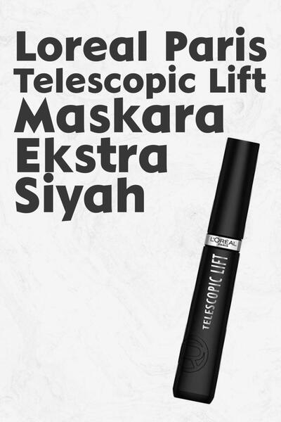 L'Oreal Paris Loreal Paris Telescopic Lift Maskara Ekstra Siyah