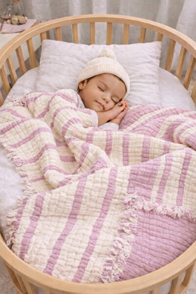 Yada Baby بطانية أطفال من القطن 100% متعددة الطبقات من الموسلين - مقاس XL (12...