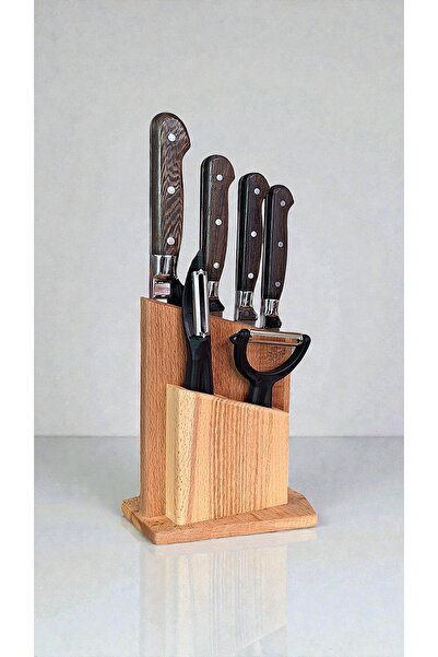 Sürbisa Sürmene Sürbısa 61602-YM El Yapımı Ahşap Sap Mutfak Bıçak Seti