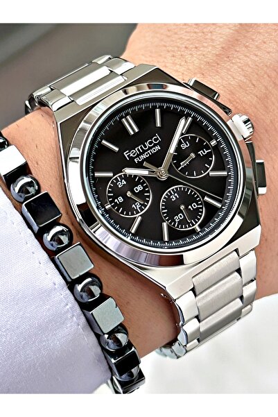 Ferrucci Funciton Fonksiyonlu Multi Fonksiyon Çelik Kordon Erkek Kol Saati 3 ...