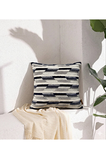 MEFAKS TEKSTİL Pernă decorativă cu model geometric și textură groasă 45x45 cm...