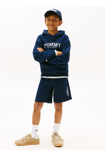 Tommy Hilfiger Lastikli Bel Normal Lacivert Erkek Çocuk Şort KB0KB10023C1G