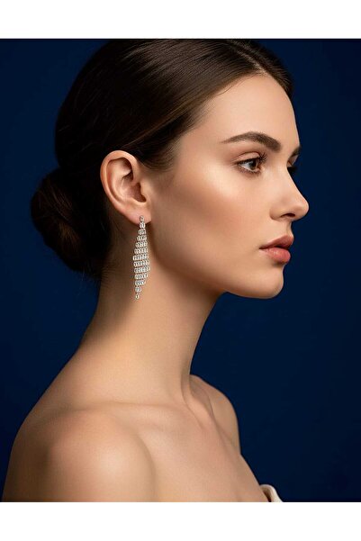 ZENA ACCESSORİES BARE GLOW ZİRKON GOLD ÇELİK KÜPE