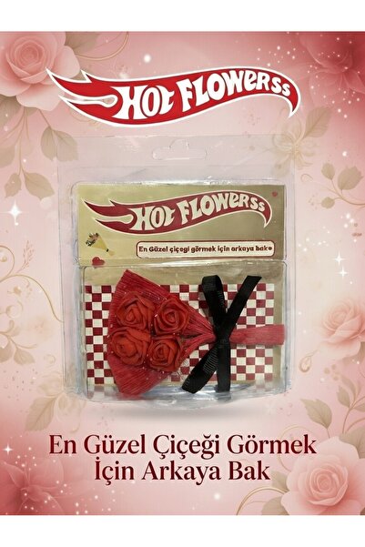 sahmeran oto aksesuar Hotflowers Minik Buket aynalı Çiçek Buketi Sevgiliye Öz...