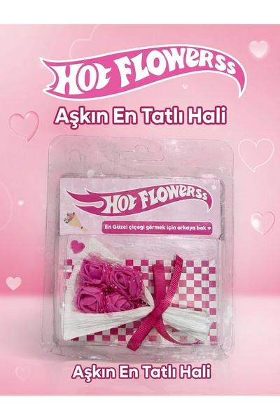 sahmeran oto aksesuar Hotflowers Minik Buket aynalı Çiçek Buketi Sevgiliye Öz...