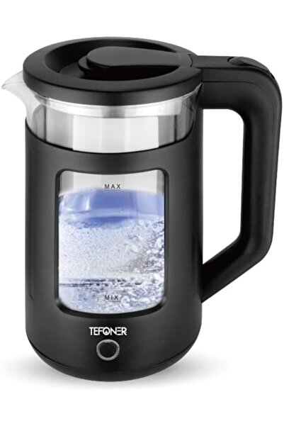 Generic Electric kettle. Elegant glass water boiler, automatic shut-off syste...