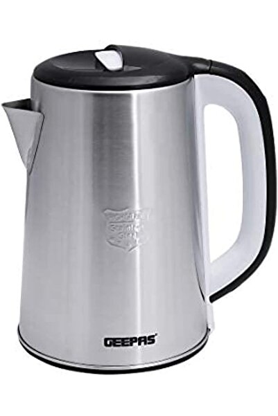 Generic Geepas Stainless Steel Electric Kettle 1500W, Chrome, 2.5L, GK38028
