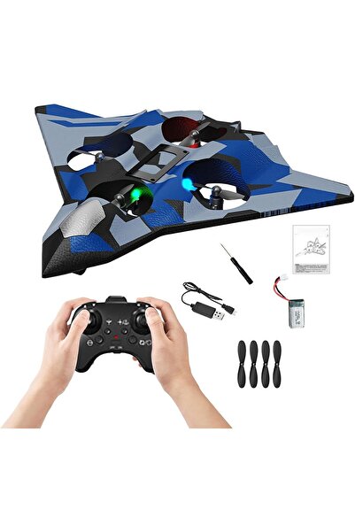 Toybox RC Plane Toy, Foam Remote Control Airplane - RC Fighter Jet with LED L...
