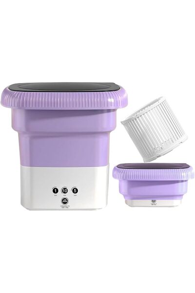 Generic Portable Small Washing machine,9L Capacity Foldable Mini Washer,Ideal...