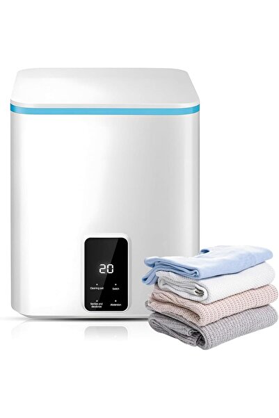 Generic غسالة ملابس محمولة بإضاءة زرقاء، سعة 3.8 لتر، غسالة صغيرة بثلاثة أوضا...