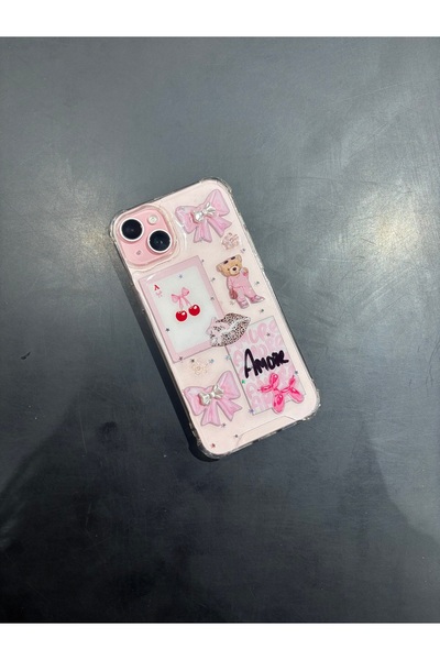 Ventuno Pembe Babygirl Fiyonklu İPhone 13/14 Telefon Kılıfı (Tüm iPhone Model...