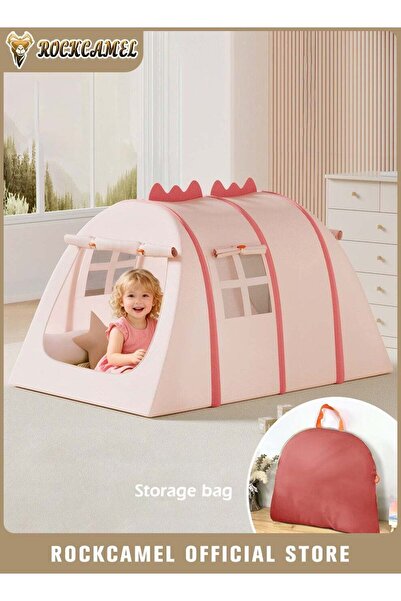 ROCKCAMEL خيمة لعب للأطفال على شكل ديناصور، بيت لعب منبثق سهل التركيب (132*10...
