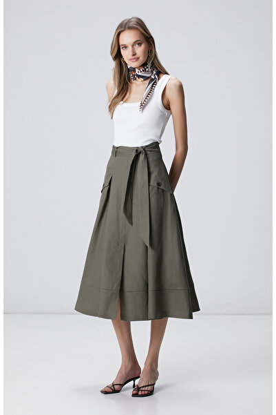 Network Haki Midi Keten Etek