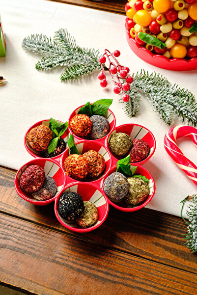 Karaca Candy Stripe 7 Bölmeli Çerezlik