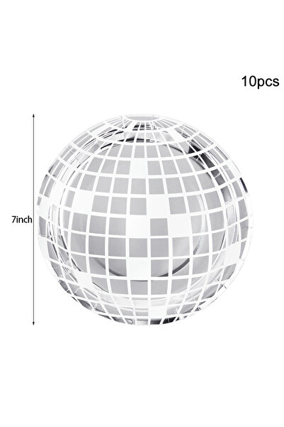 Choice ١٠ قطع من أطباق ورقية للاستخدام مرة واحدة، مقاس ٧ بوصات، بتصميم كرة ال...