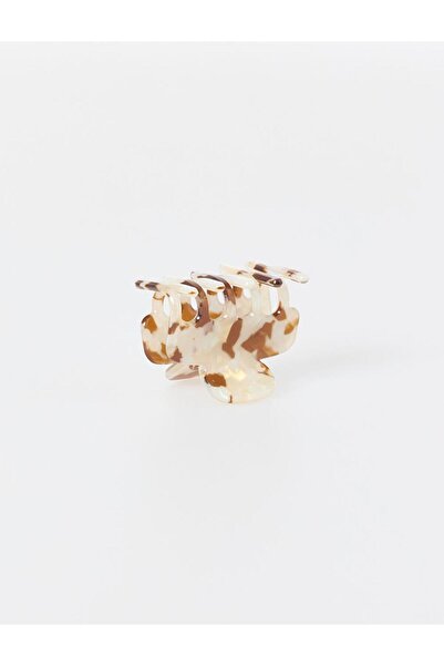 Jimmy Key Ekru Leopar Desenli Kelebek Toka