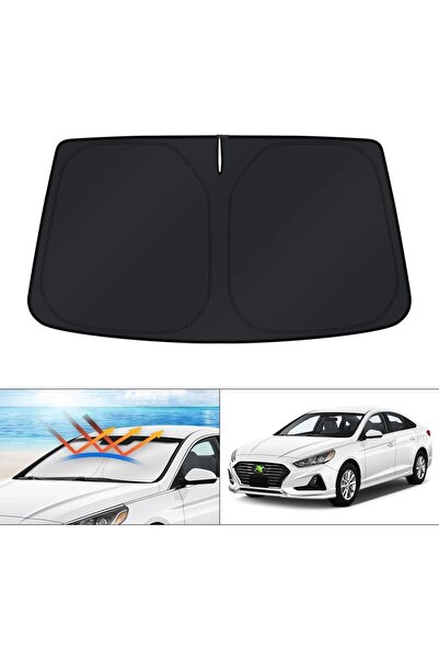 Generic واقي شمس للزجاج الأمامي من KUST، مصمم خصيصًا لسيارة هيونداي سوناتا سي...