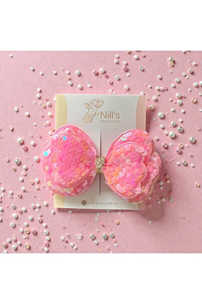 Nills Baby & Kids Pullu Fiyonk Çıtçıtlı Saç Tokası – Pembe