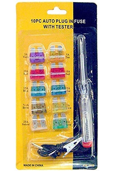 Generic مجموعة فيوزات صغيرة للسيارة مكونة من 10 قطع - جميع الأحجام الشائعة مع...