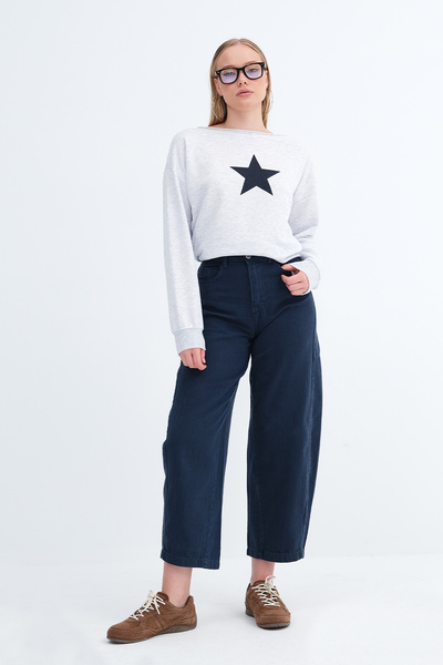 Addax High Waist Baggy Pants Pn5524