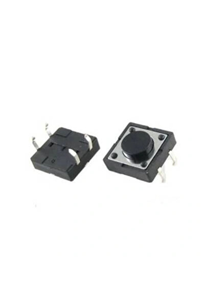 Genel Markalar 12x12x5mm 4 Pinli Siyah Push Buton - Tact Switch