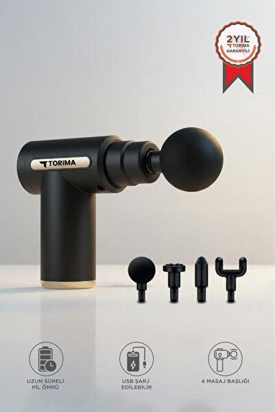 Torima Titreşimli Şarjlı Masaj Aleti MSG-001 Siyah