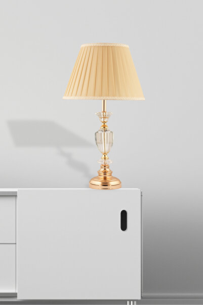 Luxira Aydınlatma Platin Gold Modern Lüx Abajur