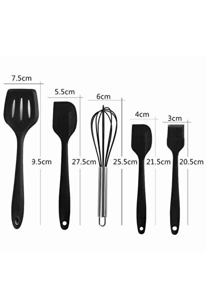 OEM Set of 5 Heat-Resistant Silicone Kitchen Utensils
