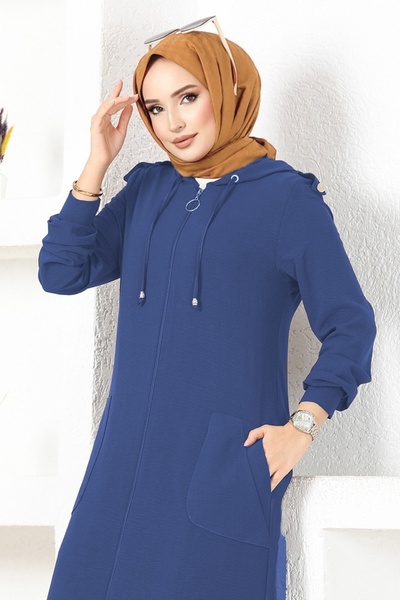 ModaMerve Cep Detaylı Aerobin Takım 2436SL432-MS İndigo