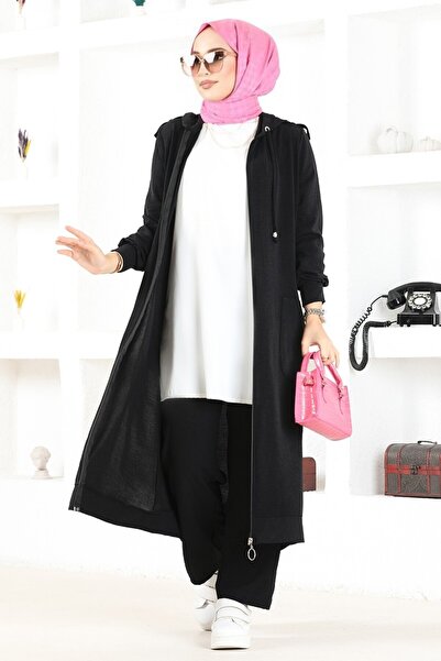 ModaMerve Cep Detaylı Aerobin Takım 2436SL432-MS Siyah