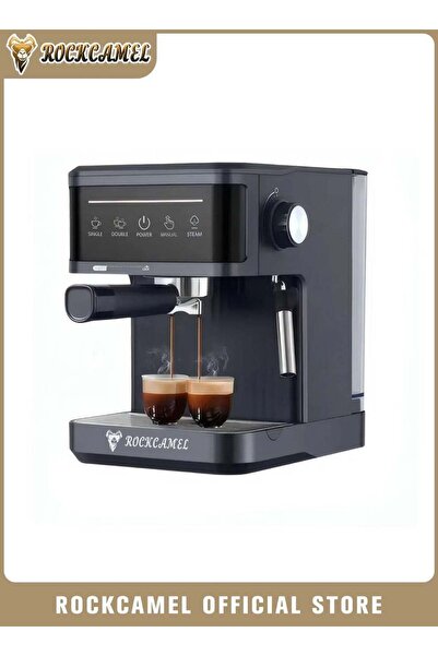 ROCKCAMEL ماكينة قهوة إسبريسو نصف أوتوماتيكية مزودة بشاشة لمس ذكية كبيرة، ومض...