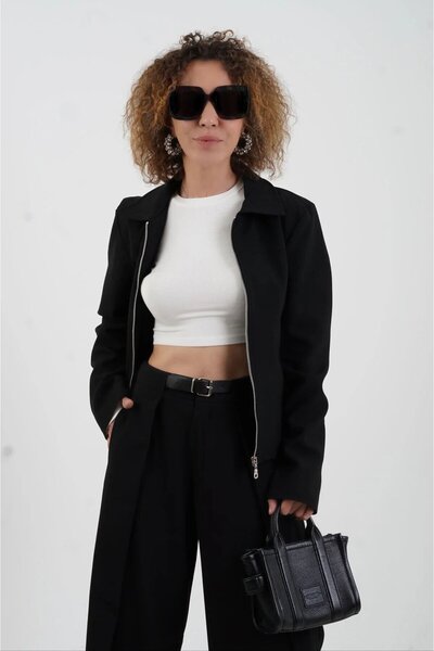 Zelish My Sister Black Zippered Jacket