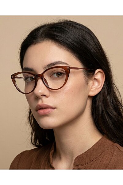 Corney Design Valery Cat Eye Gözlük | Mavi Işık Filtreli, Blue Blocked, Ekran...