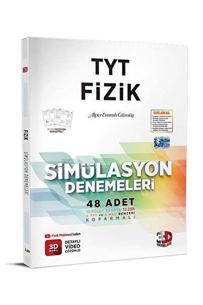 3D Yayınları 2026-2027 Müfredat TYT Fizik Deneme Detaylı Video Çözümlü (Kolay...