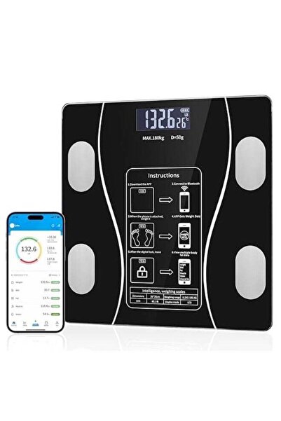 Generic Electronic Weight Scale with LCD Display Screen (Black)