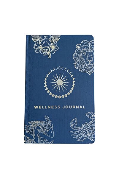 Namaruna Midnight Blue Wellness Journal - 120 pages - Silver Zodiac