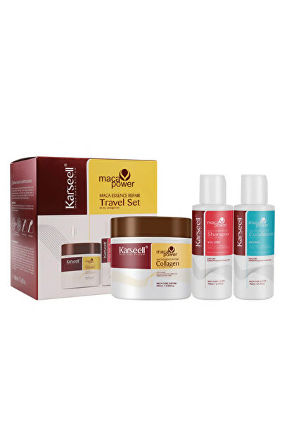 Karseell Maca Essence Hair Repair Travel Set (Shampoo, Conditioner and Collag...