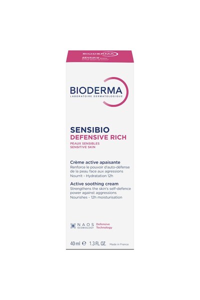 Bioderma Cremă Sensibio Defensive Rich Soothing pentru piele sensibilă, 40 ml