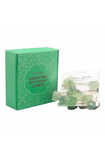 Ancient wisdom Lanț luminos LED cu pietre prețioase - Jad cristalin