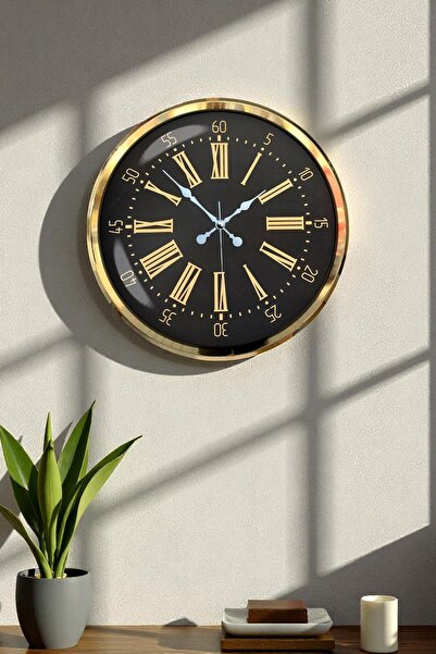 Marsilyan Prime Aurea Gold 52 cm Metal Wall Clock