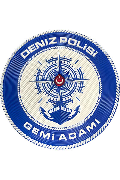 ÇUKUROVA ÜTÜ Ship Man Marine Coat of Arms 3D Plastic Tpu