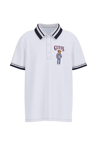 Guess BG Store Erkek Çocuk Beyaz Tshirt