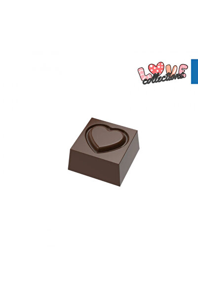 Greyas Polikarbon Kare Kalp Pralin Çikolata Kalıbı 8 gr | Cm-3891