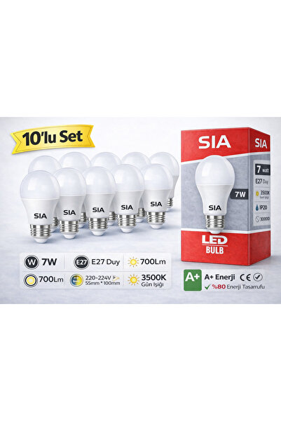 Ferled 7W LED Ampul Gün Işığı Renk 3500K E27 – Güçlü Işık, Enerji Tasarruflu,...