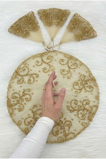 ZEYMERADE منديل ذهبي للعروس والعريس، خرز زجاجي كريستالي، هدايا الزفاف والخطوب...