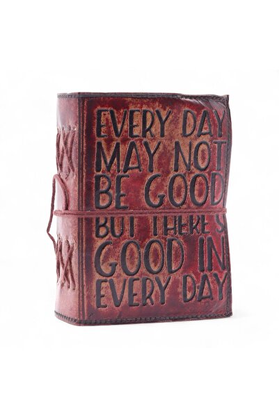 Namaruna Leather Diary with Irregular Edges (12.9 cm) - Every Day May Not Be ...