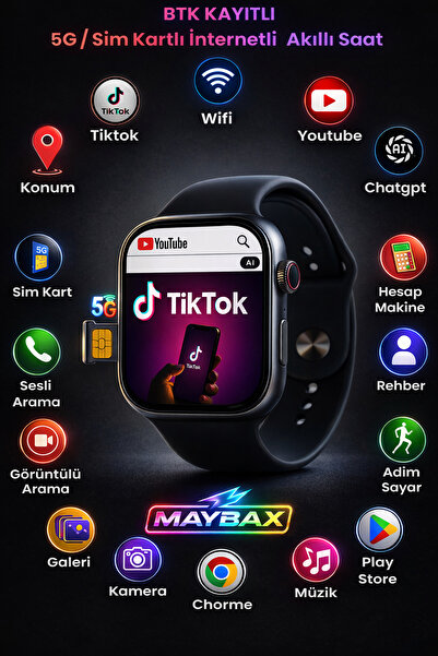 Maybax Haino Teko 5G Destekli Sim Kartlı Kameralı Sesli Görüntülü Arama Andro...