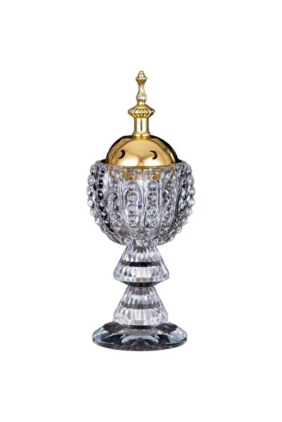 Generica Elegant Crystal & Gold Incense Burner for Home, Office, Meditation D...
