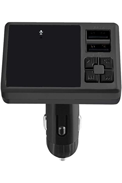 Generic جهاز إرسال FM لاسلكي للسيارة بتقنية بلوتوث مع شاحن USB مزدوج سريع ومي...